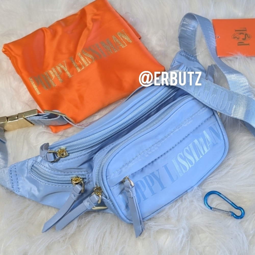 🇦🇺Poppy Lissiman Malibu Waistbag Sky Blue w/ Gold Hardware, Dust Bag Included